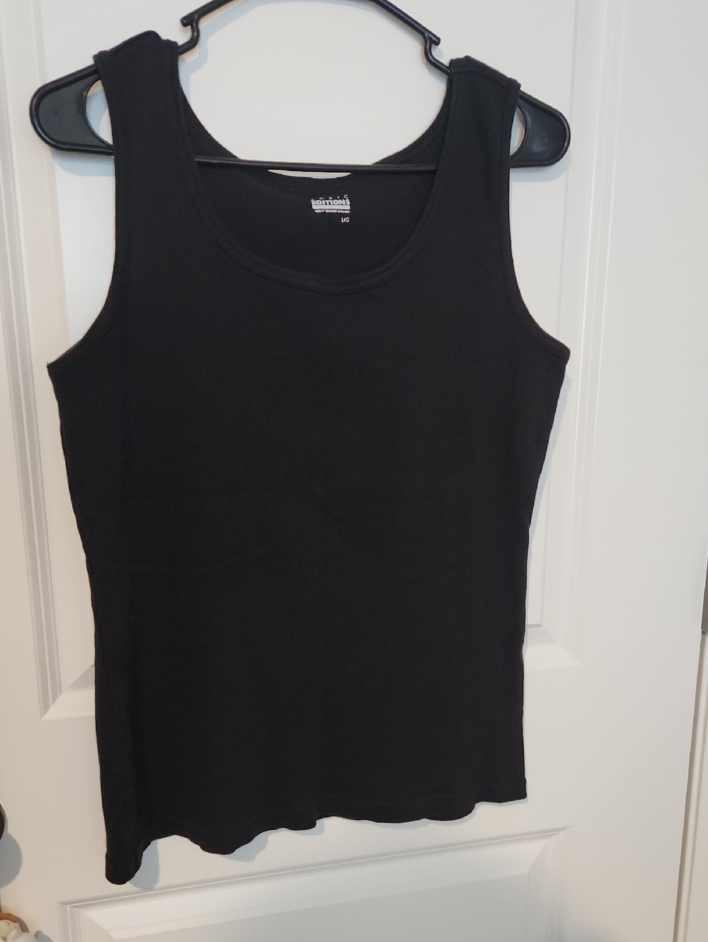 Basic Editions Black Ribbed Tank Top